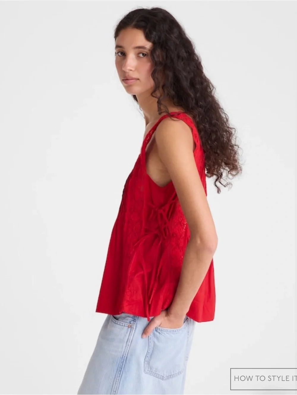 MADEWELL M The Sophie Top COTTON LACE TANK OA390 $88